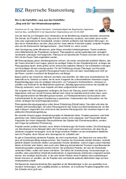 Rin in die Kartoffeln, raus aus den Kartoffeln: „Stop and Go“ bei Infrastrukturprojekten / 24/04/2026 / Dr. Markus Hennecke