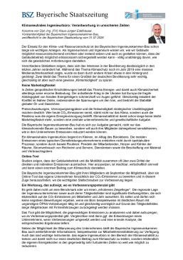 Klimaneutrales Ingenieurbüro: Verantwortung in unsicheren Zeiten / 31/07/2026 / Klaus-Jürgen Edelhäuser