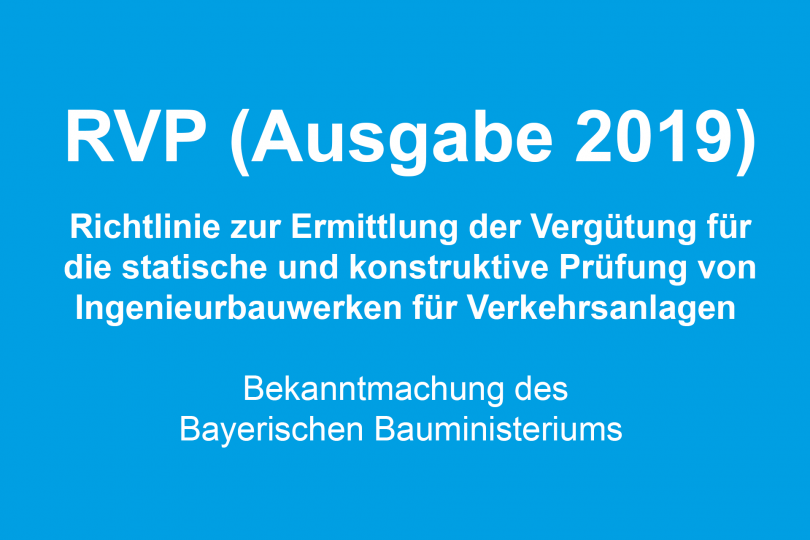 Bayerisches Bauministerium: RVP Ausgabe 2019 ersetzt RVP Ausgabe 2016