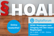 HOAI - Strategien zum Umgang mit den neuen Regelungen - Digitalforum - 26.11.2020 - Online - Kostenfrei!