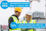 Traineeprogramm startet wieder am 17. Oktober 2024 - Jetzt 10 % Jubiläums- und 500 Euro Frühbucherrabatt sichern!