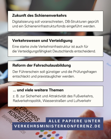 Verkehrsministerkonferenz - Beschlüsse