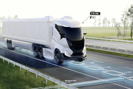 Visualisierung: Integration der kabellosen Electric Road System (ERS)-Technologie von Electreon. Grafik: Friedrich-Alexander-Universität Erlangen-Nürnberg (FAU)