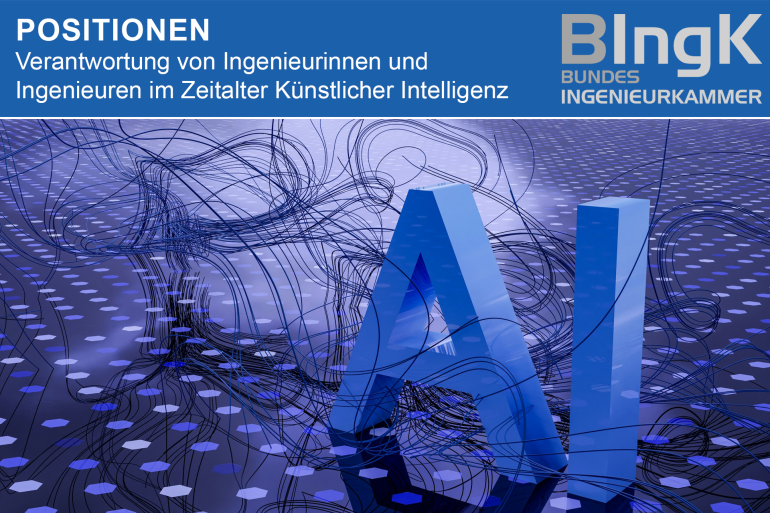 Bundesingenieurkammer: Positionen zum Einsatz von künstlicher Intelligenz im Ingenieurwesen. Grafik: Steve Johnson / Unsplash / BIngK