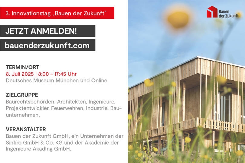 3. Innovationstag „Bauen der Zukunft“ - 08.07.2025 - München / Online