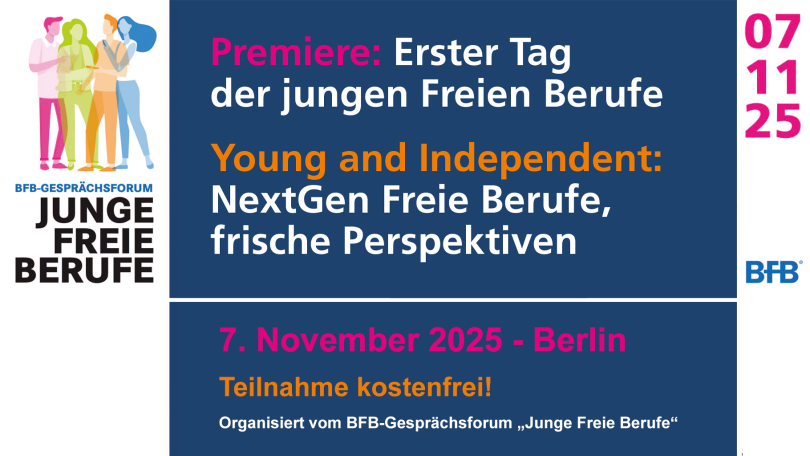 Tag der jungen Freien Berufe - 07.11.2025 - Berlin - Kostenfrei!