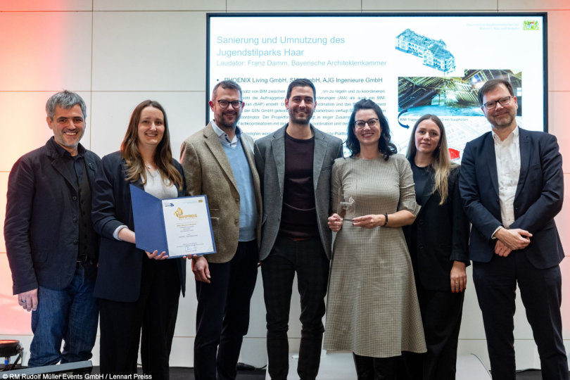 Die PHOENIX Living GmbH & SIIN GmbH & AJG Ingenieure GmbH wurde für den „Jugendstilpark Haar“ ausgezeichnet. Foto: Lennart Preiss / Rudolf Müller Events GmbH