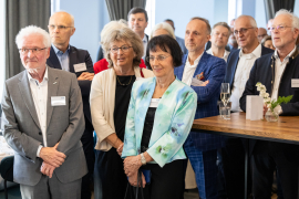 Prof. Dr. Norbert Gebbeken (r.), Präsident  der Bayerischen Ingenieurekammer-Baubei der Rede von Bundesverkehrsminister Patrick Schnieder