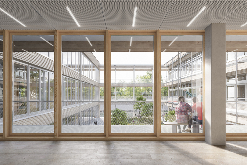Visualisierung des neuen Beruflichen Schulzentrums in Freising. © Entwurfsverfasser: Schulz und Schulz