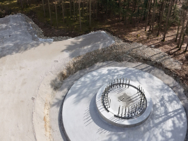 Das Fundament hat einen Durchmesser von 26,50 Metern und eine Höhe von 3,40 Metern. Foto: Florian Paul / Max Bögl Wind AG