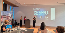 Franziska Roos, Katharina Wolgast und Angela Feldmann leiteten den Workshop Change-Management
