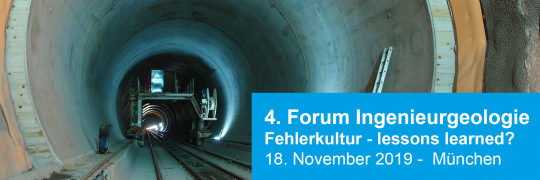 4. Forum Ingenieurgeologie - 18.11.2019 - München