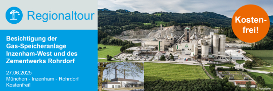 Besichtigung Gas-Speicheranlage Inzenham-West und Zementwerk Rohrdorf - 27.06.2025 - München - Kostenfrei!